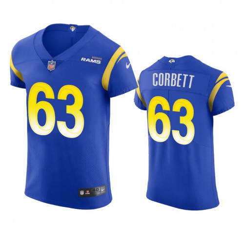 Los Angeles Los Angeles Rams #63 Austin Corbett Men's Vapor Elite Player Jersey - Royal Men's
