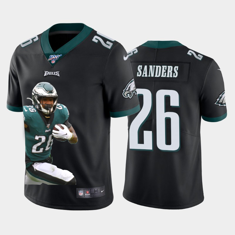 Philadelphia Eagles #26 Miles Sanders Team Hero Vapor Limited 100 Jersey Black