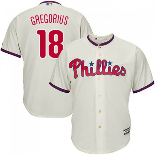 Philadelphia Phillies #18 Didi Gregorius Cream Cool Base Stitched Youth Jersey Youth