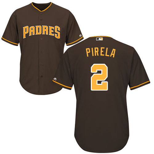San Diego Padres #2 Jose Pirela Brown Cool Base Stitched Youth Jersey Youth