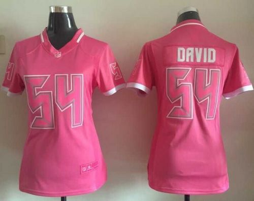 Buccaneers #54 Lavonte David Pink Women's Stitched Elite Bubble Gum Jersey