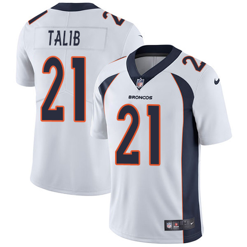 Denver Broncos #21 Aqib Talib White Men's Stitched Vapor Untouchable Limited Jersey Men's