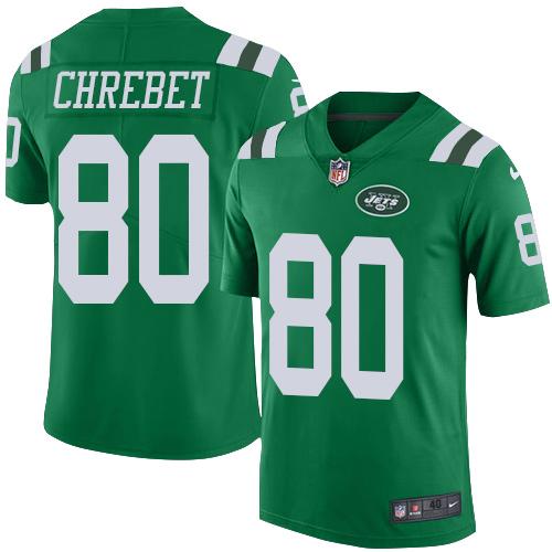 New York Jets #80 Wayne Chrebet Green Men's Stitched Elite Rush Jersey Men's