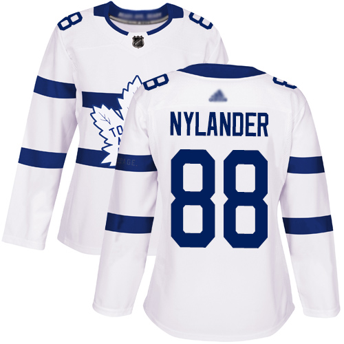 Adidas Maple Toronto Maple Leafs #88 William Nylander White Authentic 2018 Stadium Series Women's Stitched Jersey Womens