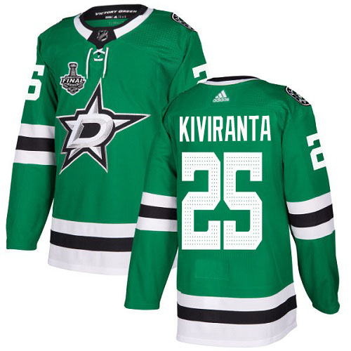 Adidas Dallas Stars #25 Joel Kiviranta Green Home Authentic 2020 Stanley Cup Final Stitched Jersey Men's