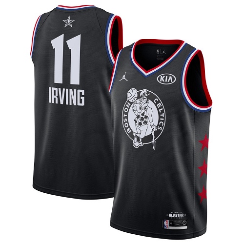Boston Celtics #11 Kyrie Irving Black Womens Jordan Swingman 2019 All-Star Game Jersey Womens