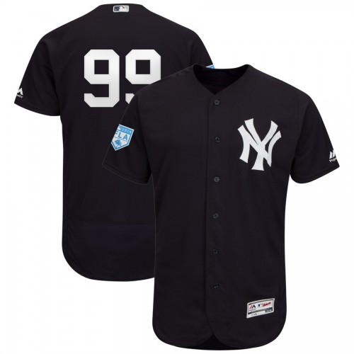 New York Yankees #99 Aaron Judge Navy 2019 Spring Training Flex Base Stitched Jersey Men's