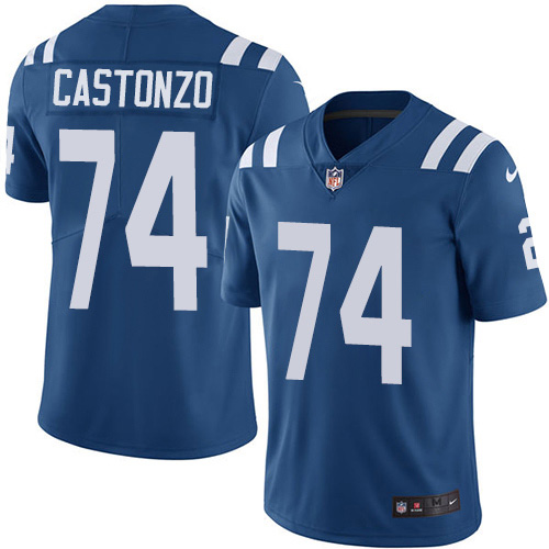 Indianapolis Colts #74 Anthony Castonzo Royal Blue Team Color Youth Stitched Vapor Untouchable Limited Jersey Youth