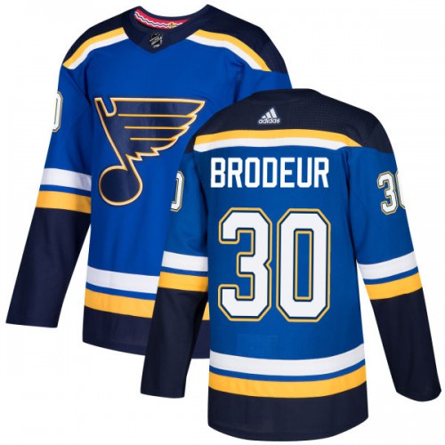 Adidas St. Louis Blues #30 Martin Brodeur Blue Home Authentic Stitched Jersey Men's