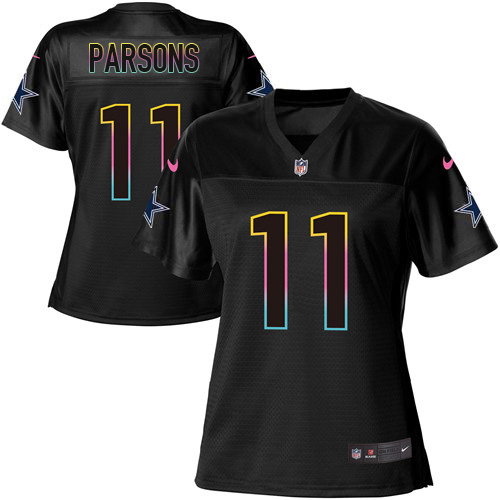 Cowboys #11 Micah Parsons Black Women's Fashion Game Jersey