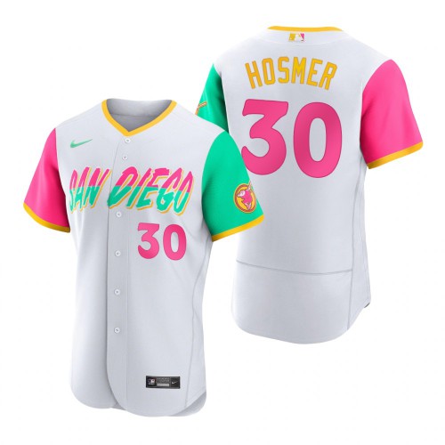 San Diego San Diego Padres #30 Eric Hosmer 2022 City Connect Men's Authentic Jersey - White Men's