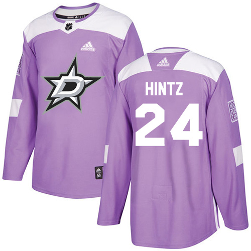 Adidas Dallas Stars #24 Roope Hintz Purple Authentic Fights Cancer Youth Stitched Jersey Youth