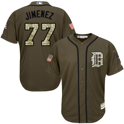Detroit Tigers #77 Joe Jimenez Green Salute to Service Stitched Jersey Men's