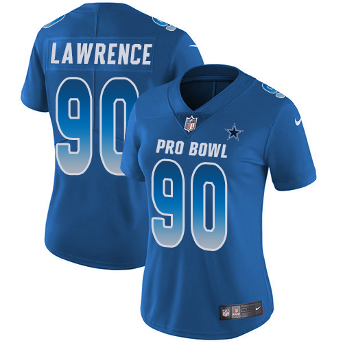 Cowboys #90 Demarcus Lawrence Royal Women's Stitched Limited NFC 2019 Pro Bowl Jersey
