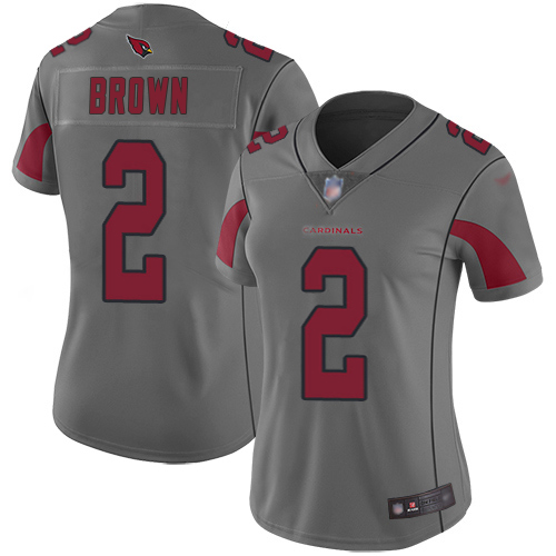 Cardinals #2 Marquise Brown Silver Women's Stitched Limited Inverted Legend Jersey