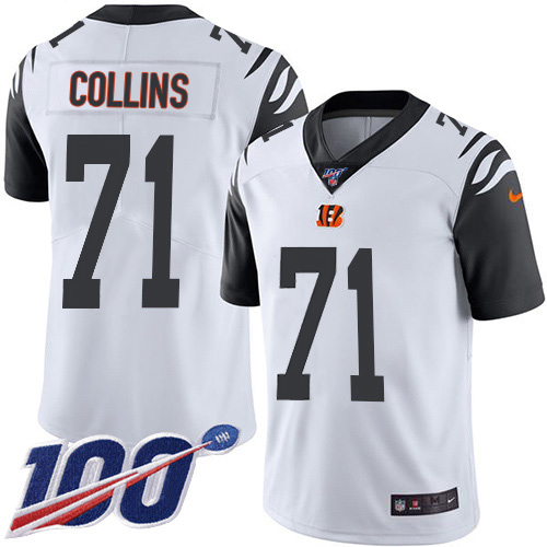 Bengals #71 La'el Collins White Youth Stitched Limited Rush 100th Season Jersey