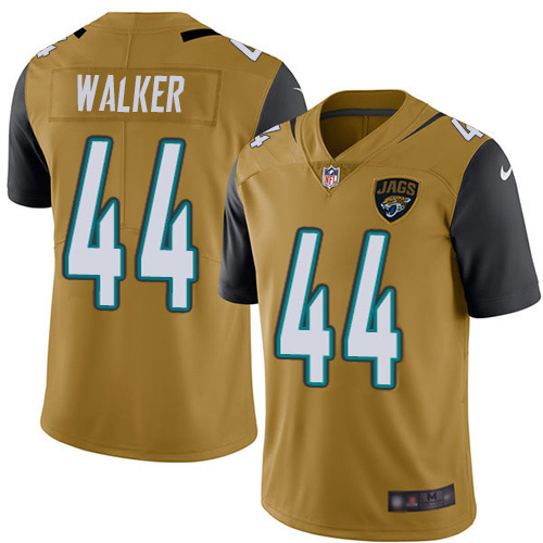 Jaguars #44 Travon Walker Gold Men's Stitched Limited Rush Jersey