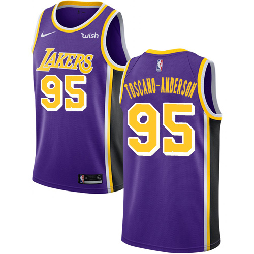 Los Angeles Lakers #95 Juan Toscano-Anderson Purple Swingman Statement Edition Jersey Mens
