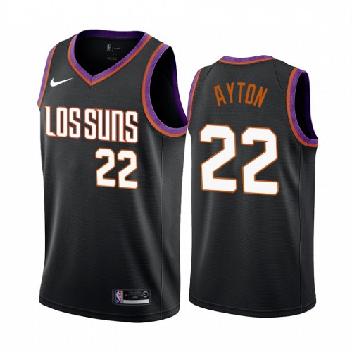 Phoenix Suns #22 Deandre Ayton 2019-20 Mens Black City Edition Jersey Mens