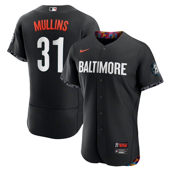 Men's Baltimore Orioles #31 Cedric Mullins Black 2023 City Connect Flex Base Player Jersey