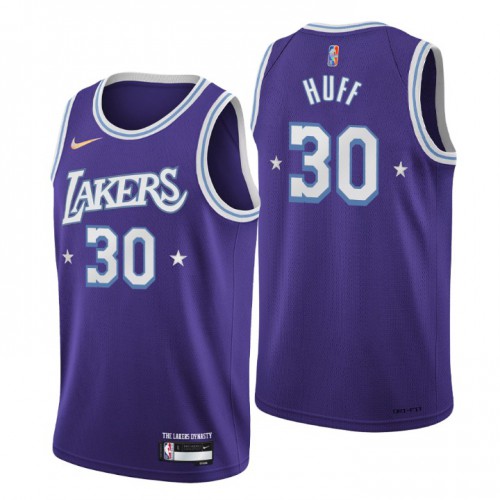 Los Angeles Los Angeles Lakers #30 Jay Huff Mens Purple 2021/22 Swingman Jersey - City Edition Mens