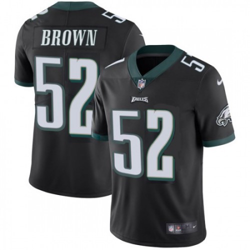 Philadelphia Eagles #52 Asantay Brown Black Alternate Men's Stitched Vapor Untouchable Limited Jersey Men's