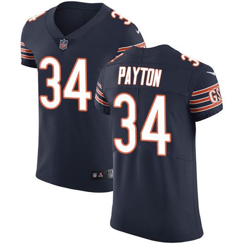 Bears #34 Walter Payton Navy Blue Team Color Men's Stitched Vapor Untouchable Elite Jersey