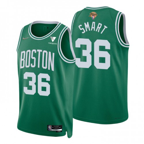 Boston Boston Celtics #36 Marcus Smart Green Mens 2022 Finals 75th Anniversary Diamond Icon Edition Swingman Jersey Mens
