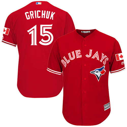 Toronto Blue Jays #15 Randal Grichuk Red New Cool Base Stitched Jersey Men's
