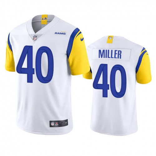 Los Angeles Los Angeles Rams #40 Von Miller Men's Alternate Vapor Limited Jersey - White Men's