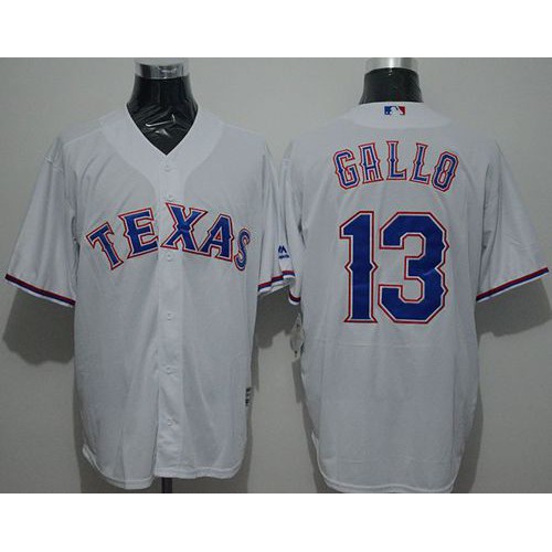 Texas Rangers #13 Joey Gallo White New Cool Base Stitched Jersey Men's