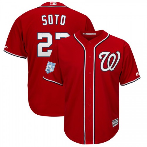 Washington Nationals #22 Juan Soto Red 2019 Spring Training Cool Base Stitched Jersey Men's
