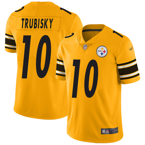 Steelers #10 Mitchell Trubisky Gold Youth Stitched Limited Inverted Legend Jersey