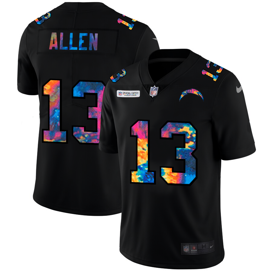 Los Angeles Chargers #13 Keenan Allen Men's Multi-Color Black 2020 Crucial Catch Vapor Untouchable Limited Jersey