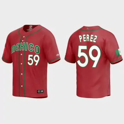 Oliver Perez Mexico Baseball 2023 World Baseball Classic Replica Jersey – Red