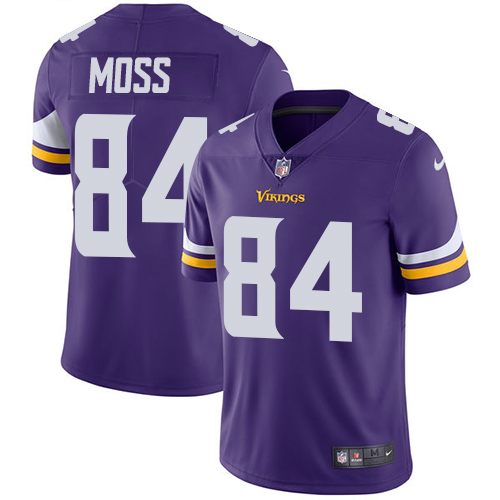Vikings #84 Randy Moss Purple Team Color Youth Stitched Vapor Untouchable Limited Jersey