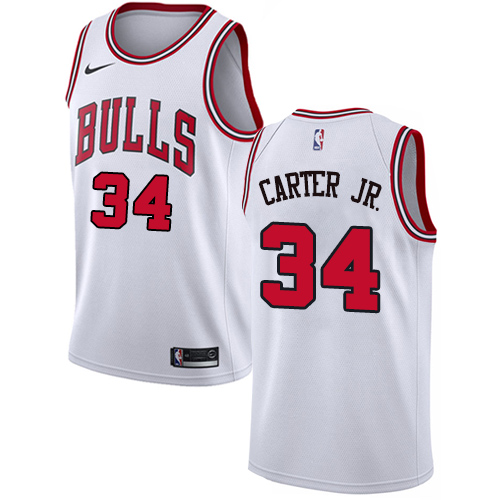 Chicago Bulls #34 Wendell Carter Jr. White Swingman Association Edition Jersey Mens