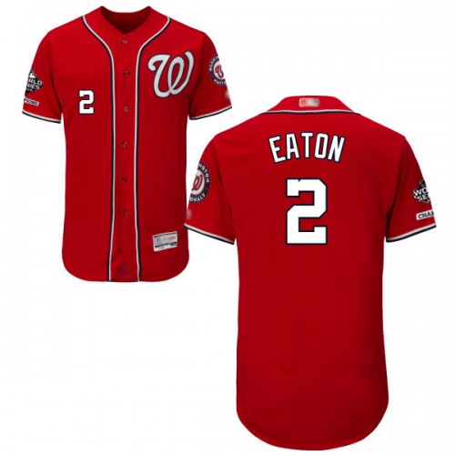 Washington Nationals #2 Adam Eaton Red Flexbase Authentic Collection 2019 World Series Champions Stitched Jersey Men's