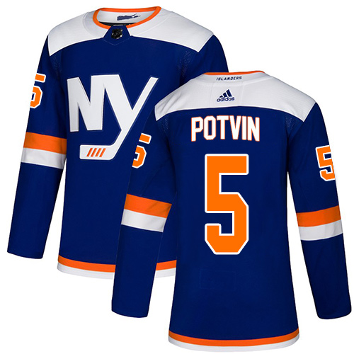 Adidas New York Islanders #5 Denis Potvin Blue Authentic Alternate Stitched Jersey Men's