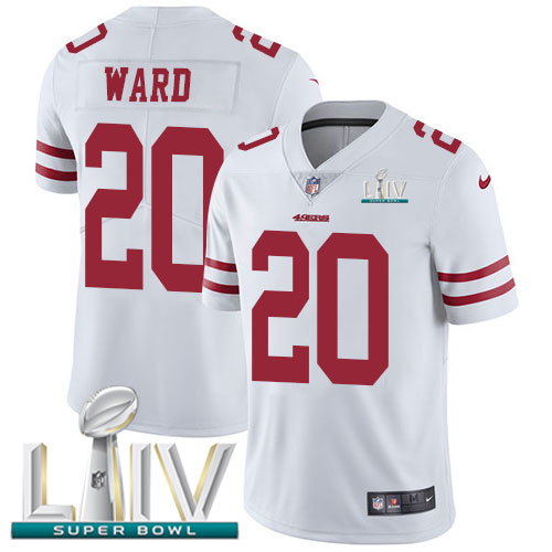 San Francisco 49ers #20 Jimmie Ward White Super Bowl LIV 2020 Youth Stitched Vapor Untouchable Limited Jersey Youth