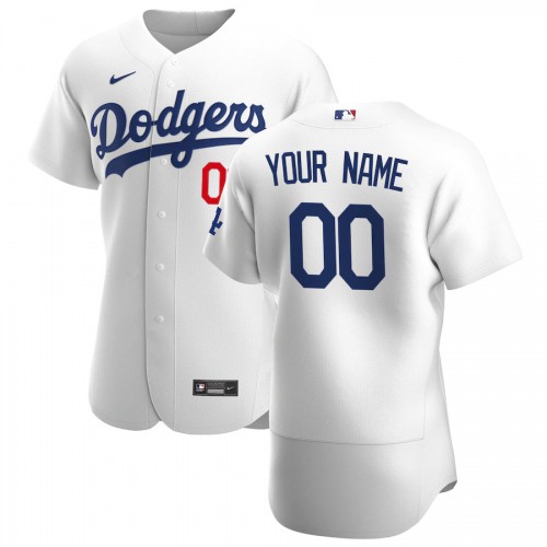 Los Angeles Dodgers Custom Men's White Home 2020 Authentic Player Jersey