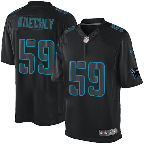 Carolina Panthers #59 Luke Kuechly Black Men's Stitched Impact Limited Jersey Men's