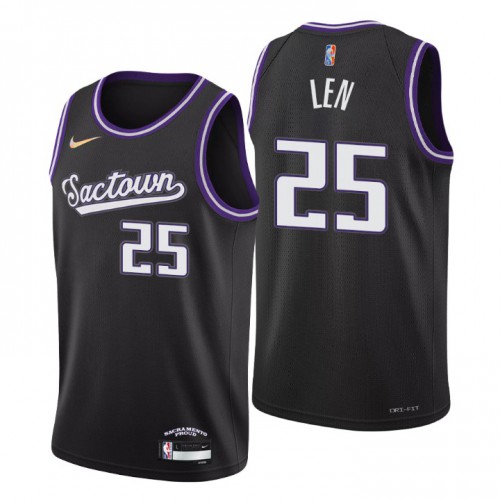 Sacramento Sacramento Kings #25 Alex Len Mens Black 2021/22 Swingman Jersey - City Edition Mens