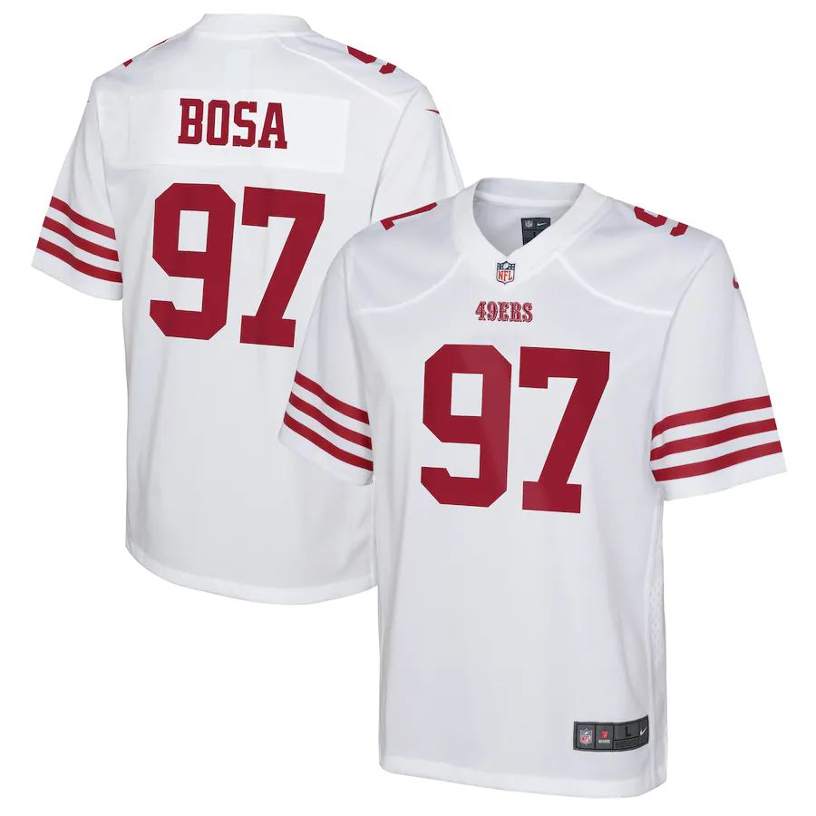 San Francisco 49ers #97 Nick Bosa White Youth 2022-23 Game Jersey