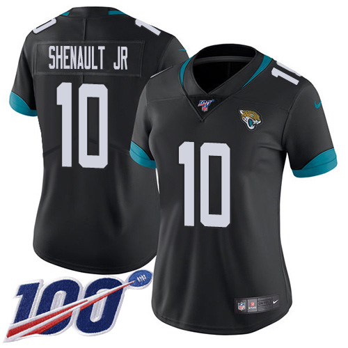 Jacksonville Jaguars #10 Laviska Shenault Jr. Black Team Color Women's Stitched 100th Season Vapor Untouchable Limited Jersey Womens