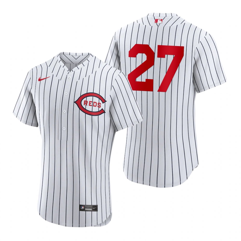 Cincinnati Reds #27 Jake Fraley Men's 2022 Field Of Dreams Authentic Jersey - White