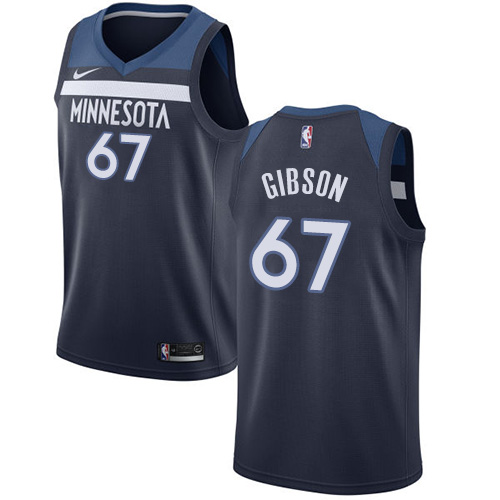 Minnesota Timberwolves #67 Taj Gibson Navy Blue Womens Swingman Icon Edition Jersey Womens