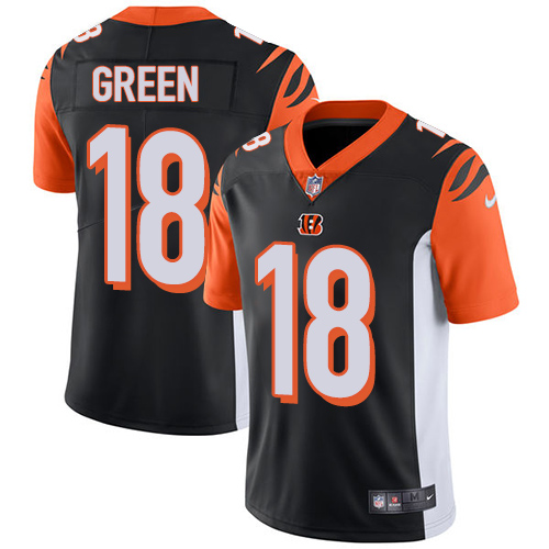 Cincinnati Bengals #18 A.J. Green Black Team Color Youth Stitched Vapor Untouchable Limited Jersey Youth