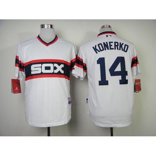 Chicago White Sox #14 Paul Konerko White Alternate Home Cool Base Stitched Jersey Men's