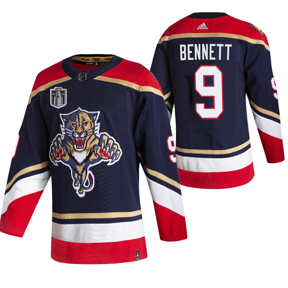 Florida Panthers #9 Sam Bennett Black 2023 Stanley Cup Final Patch Men's Adidas Reverse Retro Alternate Jersey